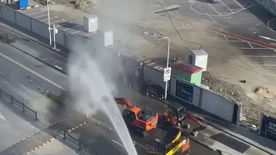 【新闻速递】上海青浦区：施工挖断燃气